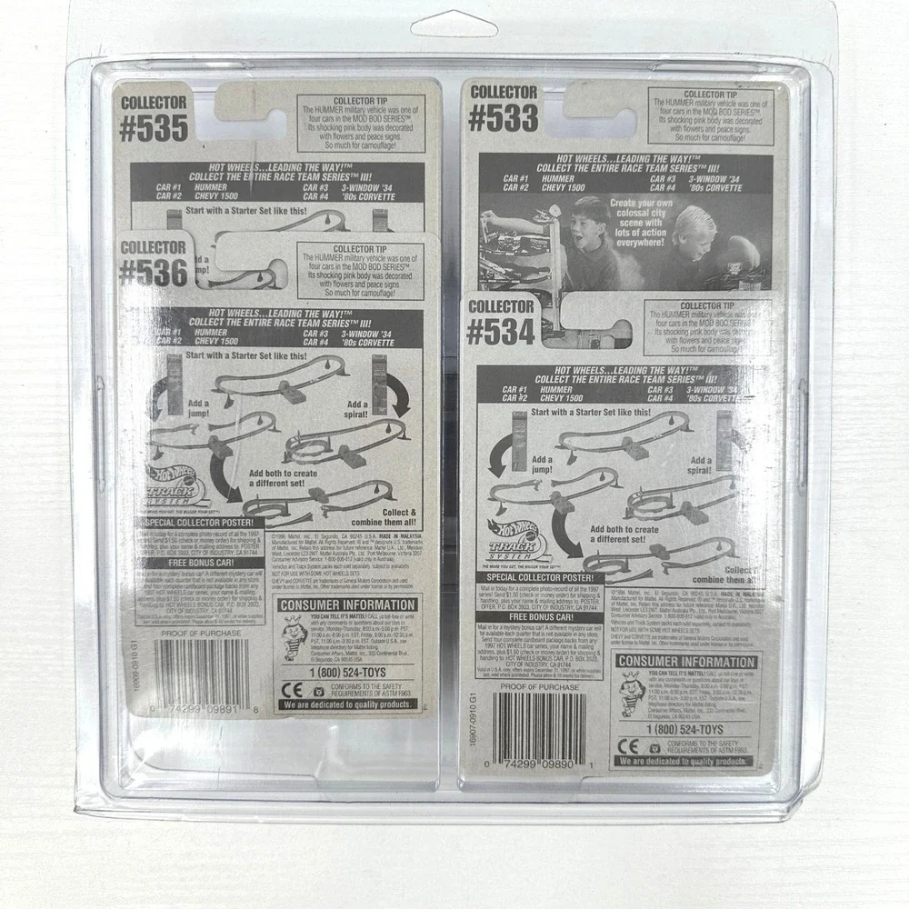 HotWheels Race Team Series III Complete Set‎ Factory 4-Car Blister Pack 1990s